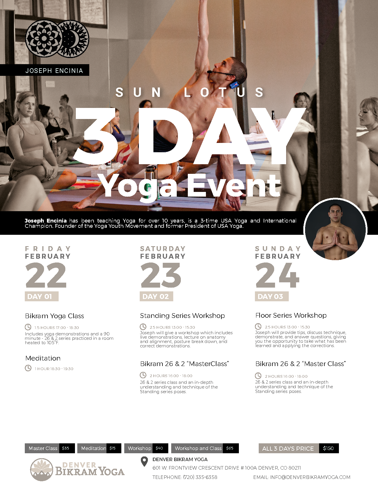 Denver, Colorado | February 22- 24, 2019 | 3 Day Yoga Event